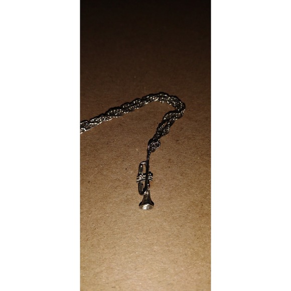 Silver Musical Instrument With Chain - Picture 3 of 4